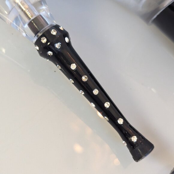 Y2K Tabu Chrome Black Shark Platform Stiletto Stripper Heels Rhinestone Studs 8 - Picture 7 of 12